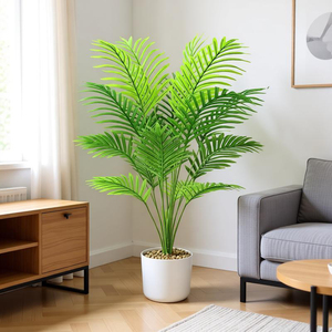 Plantes artificielles, palmier <span class=keywords><strong>Chrysalidocarpus</strong></span> <span class=keywords><strong>Lutescens</strong></span>, simulation de plantes hautes, aménagement paysager, décoration de la maison, bonsaï vert, 70-180 cm - Product Image 5