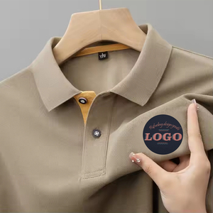 <span class=keywords><strong>Polo</strong></span> da <span class=keywords><strong>Uomo</strong></span> Estiva di Alta Qualità a Maniche Corte, Casual ed Elegante, con Stampa Vintage e Ricamo, in Tessuto Tinta Unita - Product Image 1