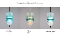 Lustre américain de luxe en verre d'art moderne bleu blanc chaud blanc plafonnier suspendu avec forme ovale pour restaurants