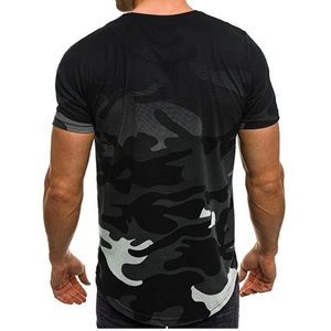 Camisetas con estampado de camuflaje para hombre, camiseta de fitness muscular, camisetas de marca de algodón, ropa para culturismo - Product Image 6