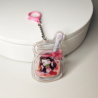 Personnalisé simple double impression en plastique breloques porte-clés acrylique vente en gros mignon porte-clés acrylique OEM ODM usine bas prix