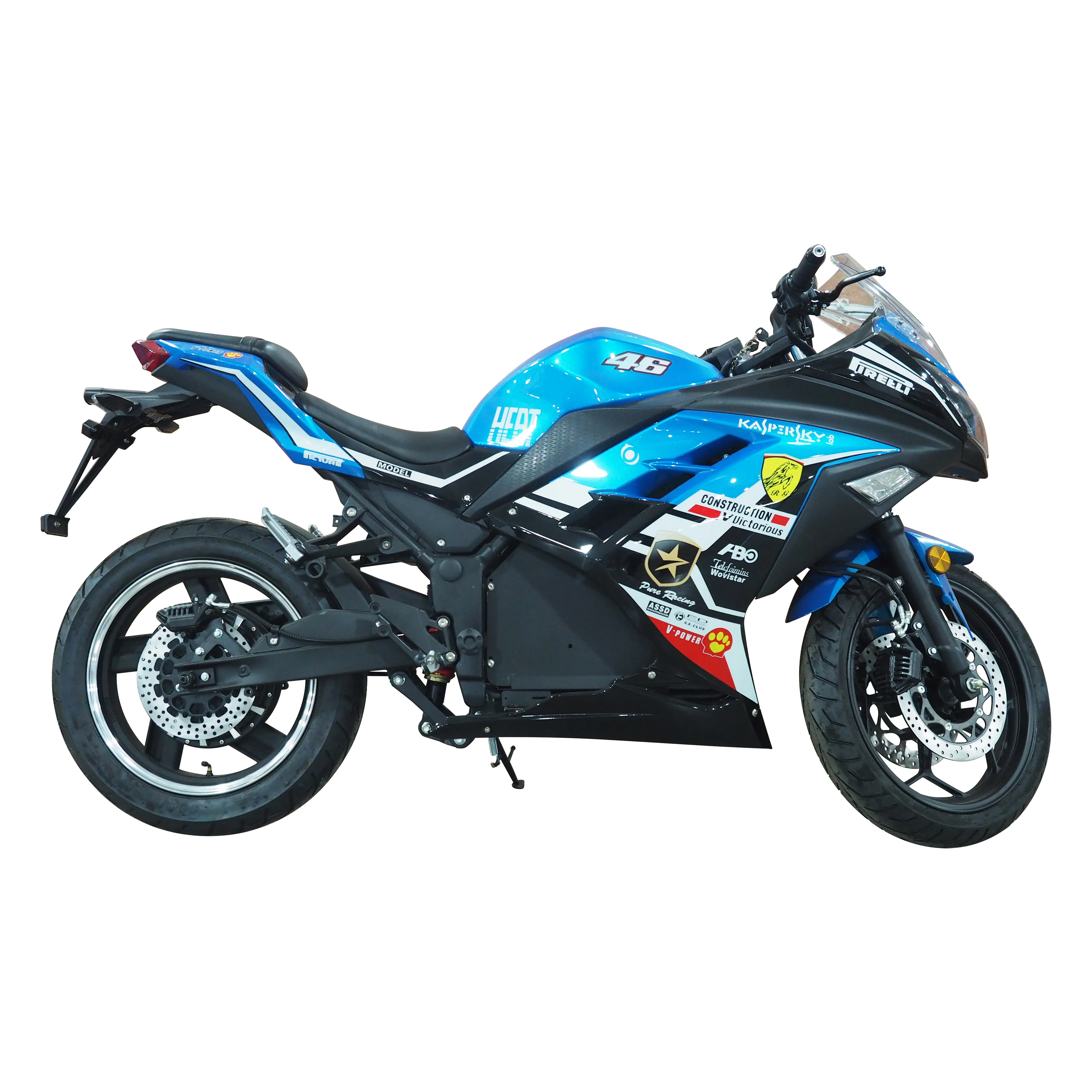 उच्च 5000W 40Ah कुशल मोटर बाइक बिक्री के लिए 72v बिजली की मोटर साइकिल में निर्माता चीन