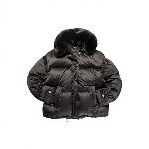 Mens Puffer Jacket Hooded Winter <b>Bubble</b> <b>Coat</b> with Custom Logo Design Breathable Windproof Streetwear Style Polyester Filled - Product Image 1