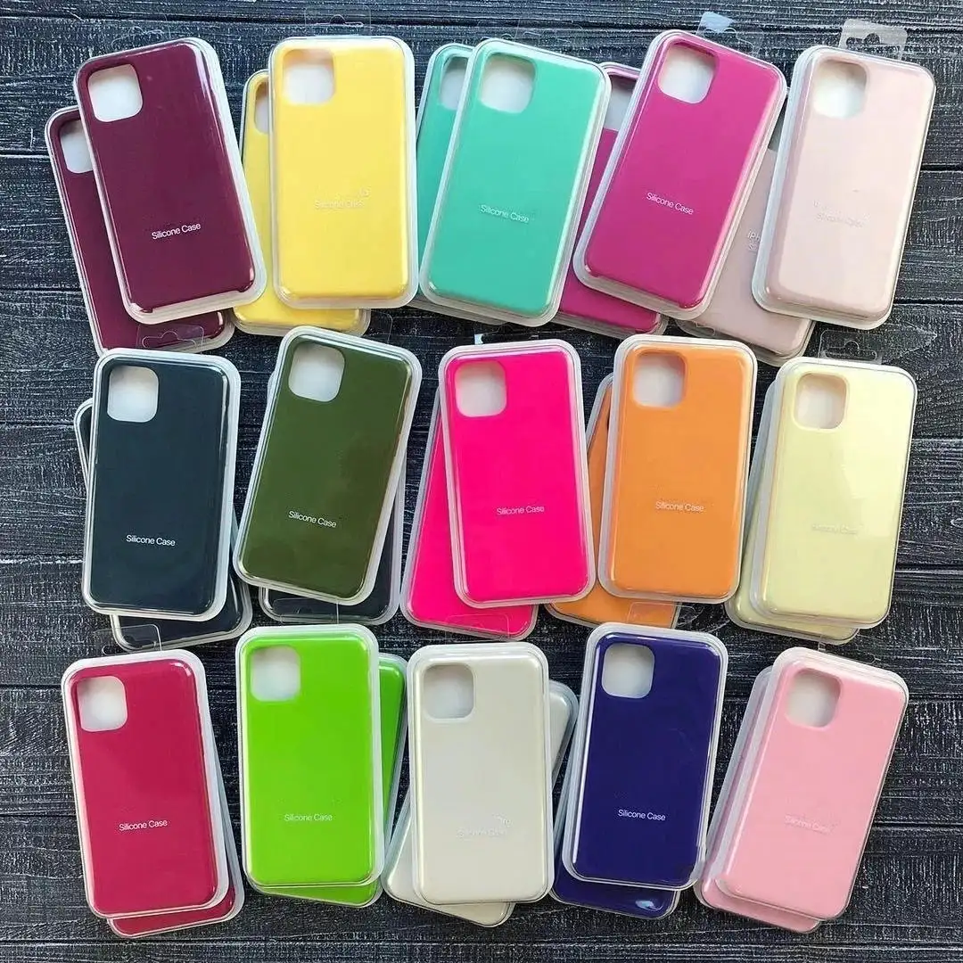 Silicone Phone Case For Apple Iphone 11 12 13 14 Pro Max Mini 7 8 6s Plus Xr X Xs Max 5 Shockproof Case Cover Factory Wholesale