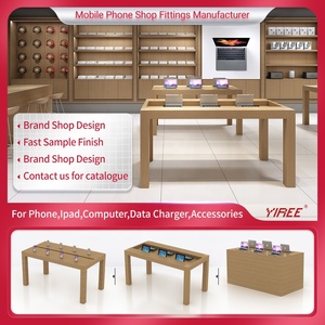 Phổ biến New tùy chỉnh 3C thương hiệu cửa hàng thiết kế kim loại khung tầng di động kệ tủ điện thoại hiển thị cho các phụ kiện - Product Image 4