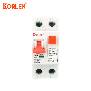 Korlen Hot Selling 1P + N 63a 10ka Ip20 Zonne-Energie Overbelasting Bescherming Resterende Stroomonderbreker Rcbo - Product Image 1