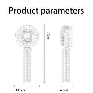 Logo Customization Cooling Summer Personal Strap <b>Table</b> Pocket <b>Mini</b> Rotatable Rechargeable Baby Stroller Handheld Fan - Product Image 3