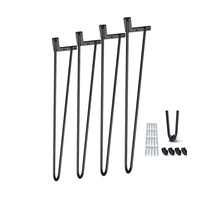 Pieds de table d'ordinateur en métal FL-15, pince en forme de U, antidérapants, supports de pieds de table d'étude