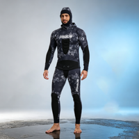 Combinaison de plongée YONSUB 5 mm en néoprène Yamamoto, deux pièces, veste à capuche et pantalon à cellules fermées pour la plongée sous-marine, la plongée libre et les eaux froides