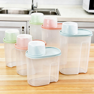 Cross-border plastic airtight kitchen <b>storage</b> jars, large size, grain and cereal jars, <b>small</b> size, lidded <b>storage</b> <b>boxes</b> - Product Image 5