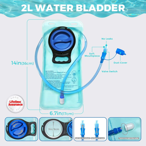 Ba lô chạy bộ có túi đựng nước, nhẹ, đeo ngực, thích hợp cho đi bộ đường dài, chạy bộ, đạp xe, thi đấu, marathon - Product Image 5