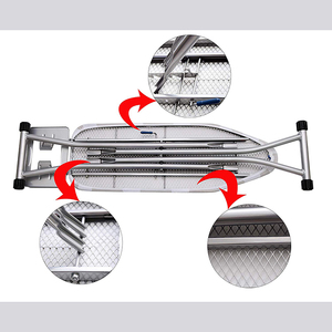 Planche à <span class=keywords><strong>repasser</strong></span> de table multifonctionnelle avec porte-vêtements Organisateur d'<span class=keywords><strong>armoire</strong></span> compact Salle de bain Osier Lin Plastique Coton - Product Image 2