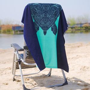 Microfibra personalizada de gran tamaño azul sin arena viaje piscina Yoga gimnasio toallas tortuga rayas Toalla de playa para adultos y niños - Product Image 5