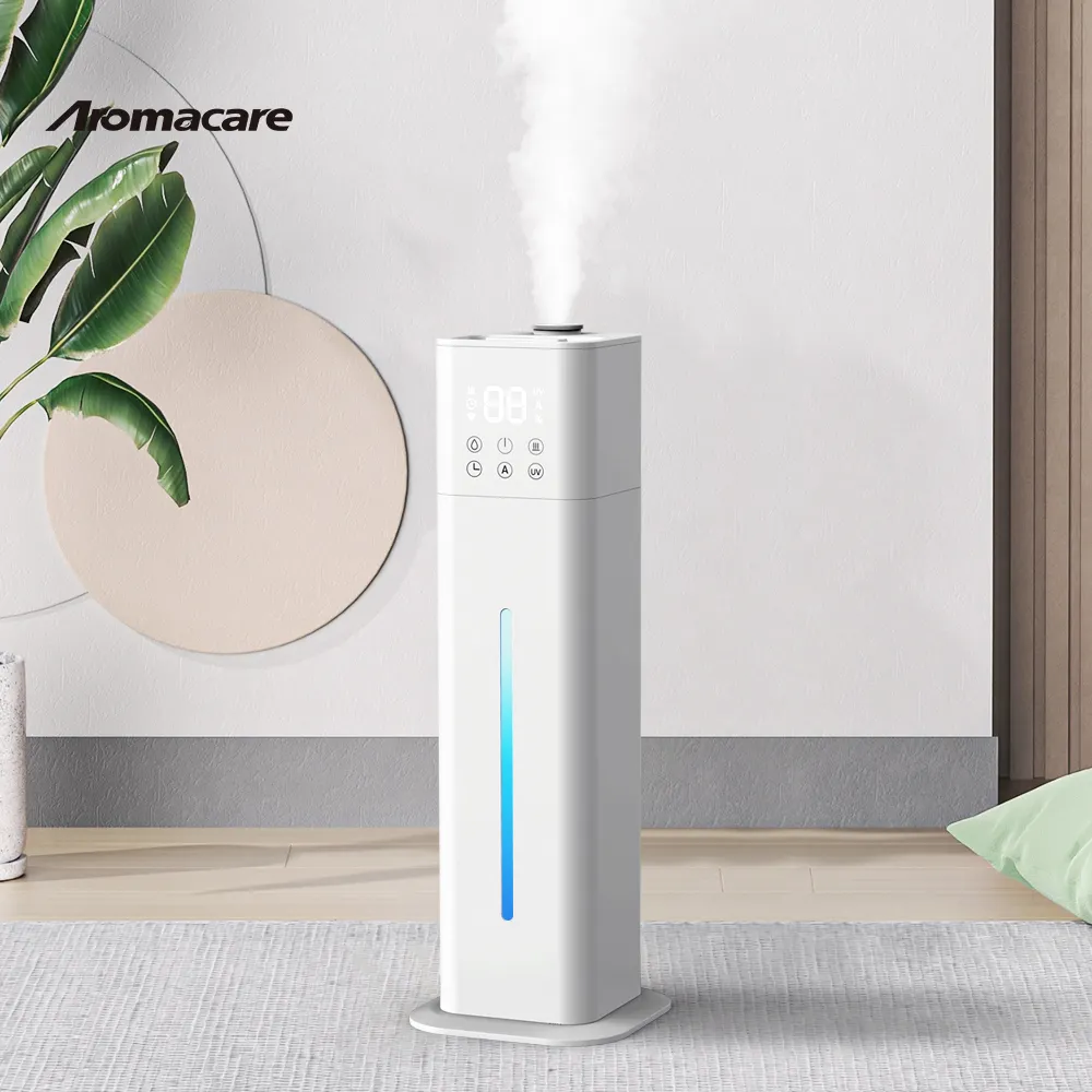 Aromacare Remote Control Smart Aromatherapy Humidifier Warm Mist 10L Floor Standing Air Humidifier With Wheel