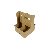 Porte-gobelet jetable portable en gros poignée avec logo personnalisé imprimé 2-4 tasses boîte de transport pour tasses à café doublure éponge