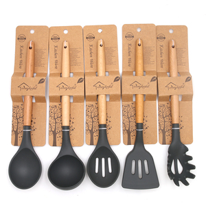 Bán Buôn 9 Piece Set Sử Dụng Nhà Linh Hoạt Phụ Kiện Chef Cookware Công Cụ Bằng Gỗ Nấu Ăn Đồ Dùng Nhà Bếp - Product Image 2