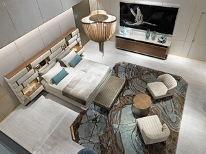 Luxurious Hotel Luxury <strong>king</strong> Size <strong>Bed</strong> with <strong>Big</strong> Headboard - Product Image 6