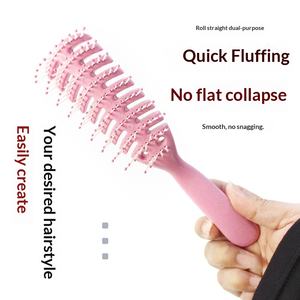 Peigne <span class=keywords><strong>à</strong></span> cheveux en plastique strié pour hommes, grand peigne <span class=keywords><strong>à</strong></span> démêler, pour cheveux gras, bouclés et volumineux, massage capillaire, usage professionnel en salon - Product Image 3