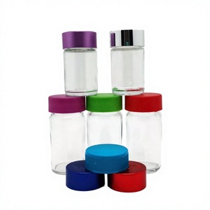 Round Big Volume 500ml 800ml 1000ml NB Brand Food Glass Jars Storage Black <b>Plastic</b> <b>Screw</b> Lid for Jam/ - Product Image 4