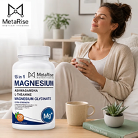 Soutien du sommeil et de la mémoire chez l'adulte : Capsules de glycinate de magnésium, Ashwagandha, L-Théanine, Phosphatidylsérine, Soutien immunitaire, 120 Capsules
