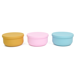 Bol en silicone pour bébé, vente en gros d'usine, logo personnalisé, écologique, anti-déversement, sans BPA, avec couvercle, vaisselle pour tout-petits et enfants - Product Image 4