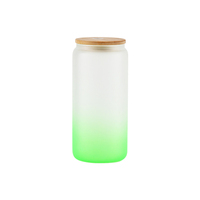 Gobelet en verre de 20 oz verre à bière vierge de sublimation bocal à boire de 20 oz bouteille d'eau gobelet en verre dépoli avec couvercle
