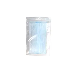 Plastic Packaging With Zipper For Medical Disposable Poly Face Mask Bag