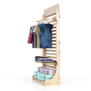 I migliori espositori in legno ad incastro con ripiani regolabili per Stand di Design personalizzato italiano per negozio di abbigliamento - Product Image 2