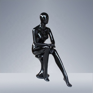 Manichino femminile nero lucido manichini Sexy da donna corpo intero manichino femminile moda in piedi - Product Image 4