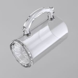 Hot Sale Reliable Quality Machine Blown 16 OZ Eco-Friendly Custom Decal Embossed Cola <b>Glass</b> Cup with Lid Handle - Product Image 3