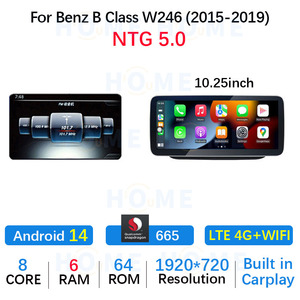 Qualcomm 665 Android 14 CarAUTO para Mercedes Benz Clase B B200 B180 B220 B260 W245 W246 navegación coche reproductor de vídeo Multimedia - Product Image 6