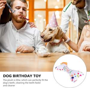 Auf Lager, sofort verfügbar: Großhandel & Einzelhandel – BPA-freies, umweltfreundliches Haustierprodukt: Plüsch-Knochen-Deko für Haustiergeburtstage - Product Image 5