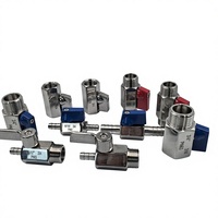Mini-vanne à boisseau sphérique en acier inoxydable SS304/316 PN63 1000WOG, filetage mâle/femelle NPT/BSPT/G, raccord cannelé, avec écrou, tailles 1/8'', 1/4'', 3/8'', 3/4'', 1/2'', 1'', pour applications industrielles.