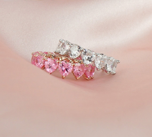 In magazzino 5A cubic zirconia iced out bling heart cz collana a catena da tennis per donna uomo regalo <span class=keywords><strong>di</strong></span> <span class=keywords><strong>san</strong></span> <span class=keywords><strong>valentino</strong></span> set <span class=keywords><strong>di</strong></span> <span class=keywords><strong>gioielli</strong></span> <span class=keywords><strong>di</strong></span> moda - Product Image 4