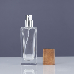 Wholesale Luxury Refillable Custom Empty Crystal 30ml <strong>35ml</strong> 50ml 100ml Wooden Cap Glass Spray Perfume <strong>Bottles</strong> - Product Image 3