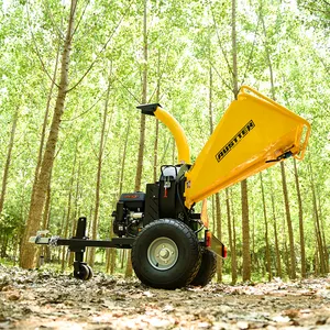 Austter đĩa Lưỡi lớn củi gỗ CHOPPER gỗ chipper máy với 15 HP Xăng