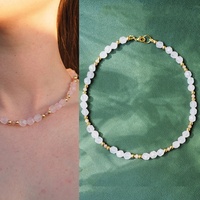 Cueillies à la main baroque vert Jade tour de cou femmes Unique Vintage bijoux cadeau naturel Rose Quartz perle pendentif collier perles chaîne