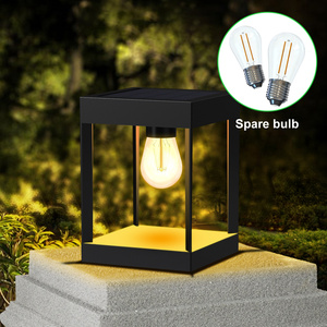 Intelamp 3000K khối năng lượng mặt trời Powered Pathway ánh sáng ngoài trời không thấm nước LED năng lượng mặt trời đèn bài đèn - Product Image 1