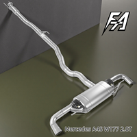 Pour Mercedes A45 W177 2.0T système d'échappement section moyenne et arrière chat tuyau d'échappement électrique valve silencieux voiture échappement