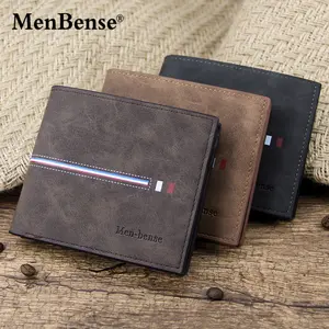 Hot sale New Men's Wallet Short, Multi-Card and Multi-Function Youth Fashion Casual Sanded Wallet