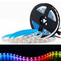 Bande LED flexible DC12V WS2818 5050 RGB avec circuit intégré, PCB en cuivre, 30/60/144 LED/m, SMD, double signal adressable, IP65, contrôlée par Wi-Fi