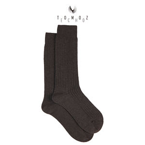 Chaussettes habillées en laine tricotée respirante pour femmes avec logo <span class=keywords><strong>sur</strong></span> le bas - Utilisation quotidienne, style luxueux - Product Image 1