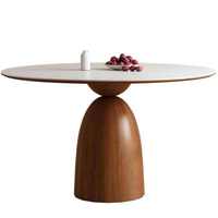 Table d'appoint moderne de luxe personnalisée, table à manger ronde élégante avec pieds en métal robustes pour la maison, le restaurant, l'hôtel