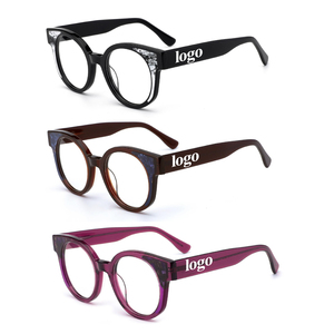 Monture <span class=keywords><strong>de</strong></span> lunettes anti-lumière bleue tendance 2026 pour hommes, dernières lunettes en acétate faites à la main avec logo - Product Image 1