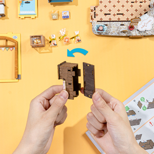 Robotime Rolife Decoración de Escritorio, Casa Miniatura DIY DP004, Librería de <span class=keywords><strong>la</strong></span> Vieja Época, Rompecabezas 3D de Madera - Product Image 4