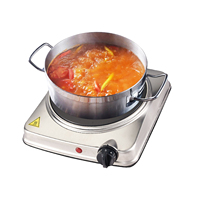 Brûleur infrarouge électrique portable 1200W avec plaque de cuisson en verre de 7,5 pouces, contrôle de température progressif, plaque chauffante simple pour comptoir