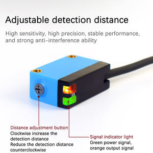 MDCN PNP/NPN IP67 Adjustable 10-300mm Sensing Distance Infrared Laser Diffuse Reflection <strong>Photoelectric</strong> Optical <strong>Sensor</strong> Background - Product Image 3
