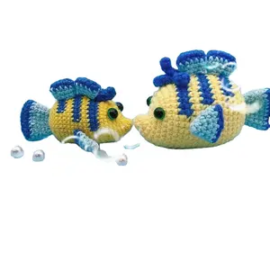 Bán Buôn Crochet Handmade Bé Đẹp Món Quà Nhồi Bông Cá Cá Cá Cá Cá Đồ Chơi Búp Bê Cho Cô Gái Và Chàng Trai
