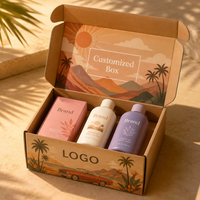 Boîte d'expédition personnalisée en carton ondulé écologique avec gaufrage pour crème visage et poudre libre, emballage avec logo personnalisé, fabricant OEM/ODM