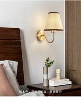 Applique murale de style américain, abat-jour de chevet de style européen pour chambre d'hôtel et d'hôtesse, idéal pour couloir et passage intérieurs